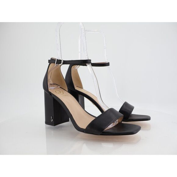 Sam Edelman Womens Daniella Ankle Strap Black Leather Sandals Size 11 M - Picture 1 of 13